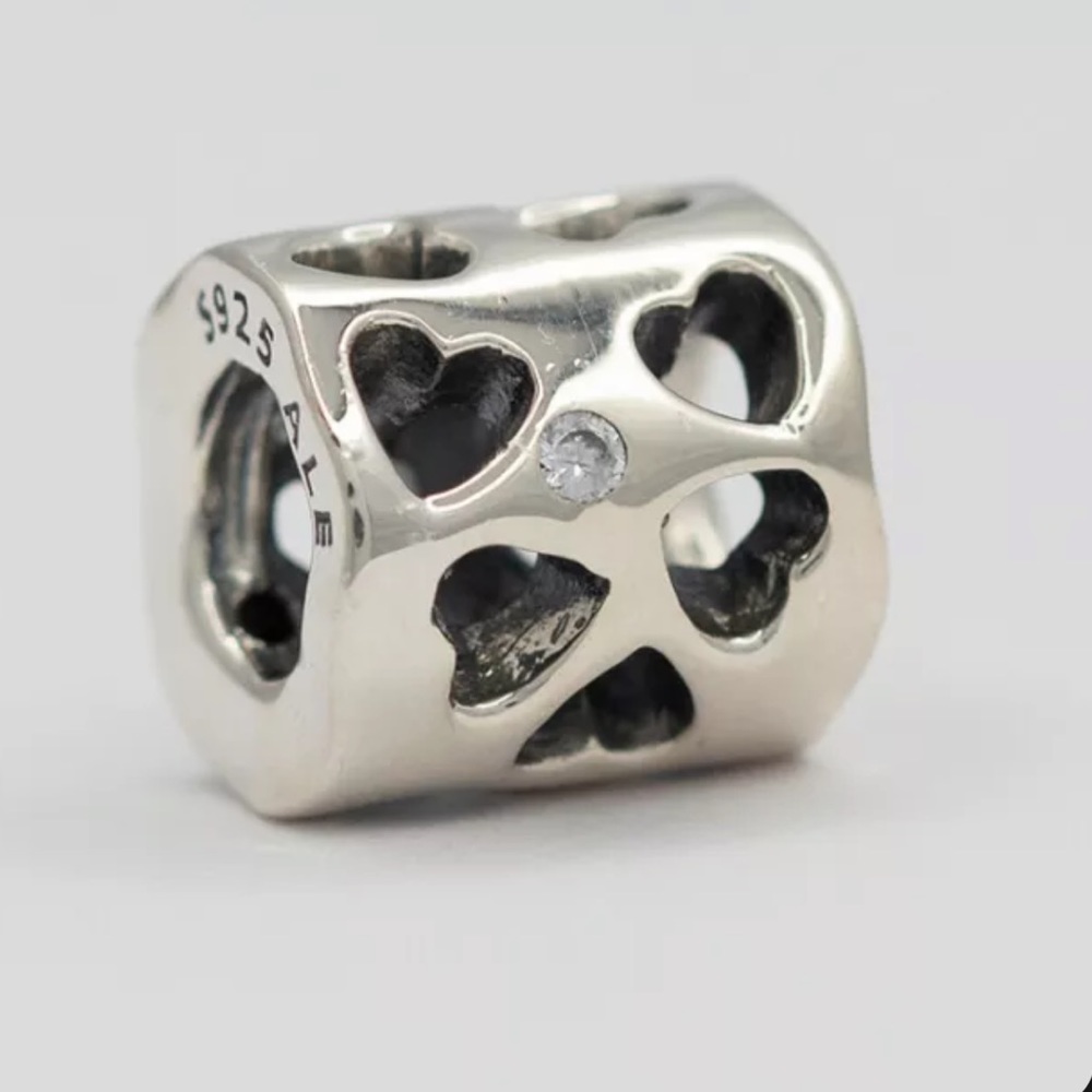 Authentic Pandora Charm Tunnel of Love Sterling Silver Bead 790275CZ